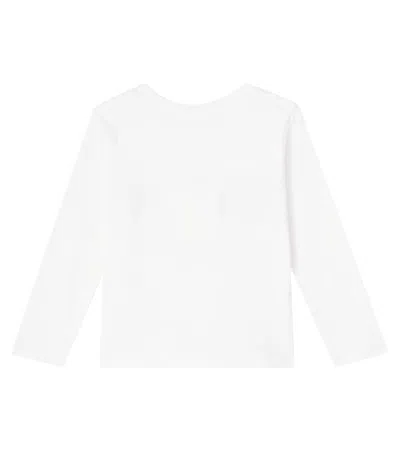 Chloé Kids Long-sleeve Cotton T-shirt In White