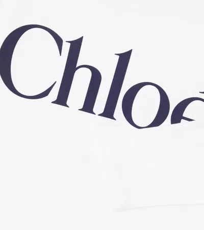 Chloé Kids Long-sleeve Cotton T-shirt In White