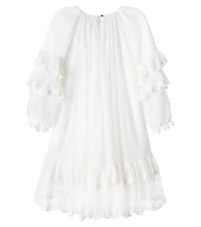 Chloé Ivory Dress For Girl With Flowers In White