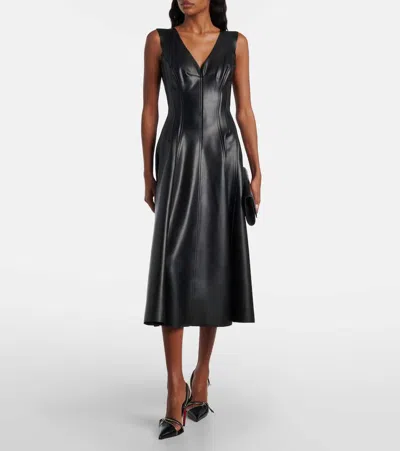 Christian Louboutin Slingyzip 100 Leather Slingback Pumps In Black