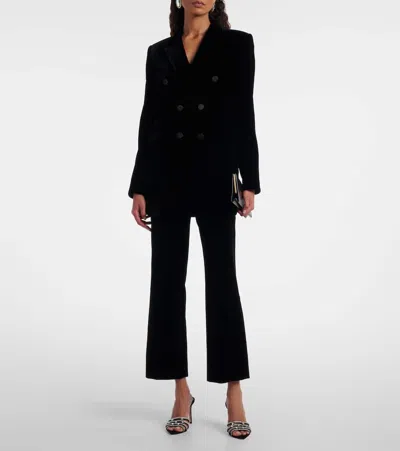 Gianvito Rossi 85 Crystal-embellished Suede Sandals In Black