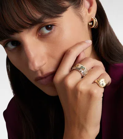 Yvonne Léon 24 Heures 9kt Gold Ring With Gemstones In Gold