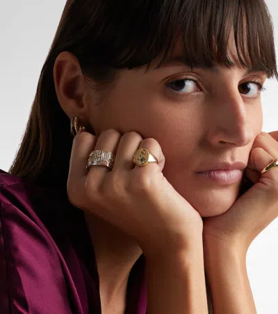 Yvonne Léon 24 Heures 9kt Gold Ring With Gemstones In Gold