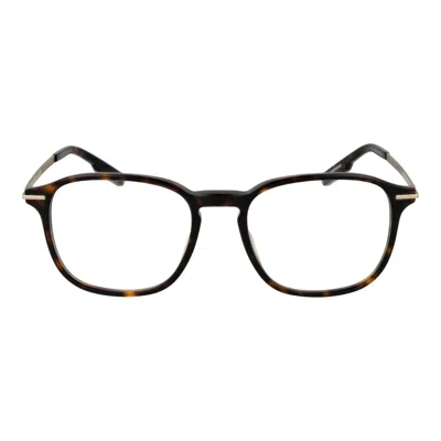 Ermenegildo Zegna Brown Men Optical Frames In Black