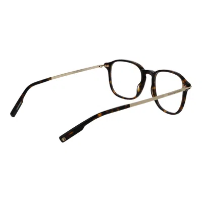 Ermenegildo Zegna Brown Men Optical Frames In Black