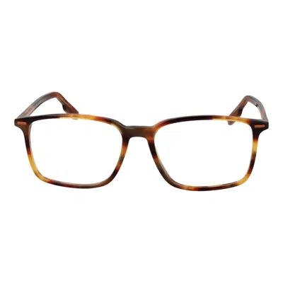 Ermenegildo Zegna Brown Unisex Optical Frames In Brown