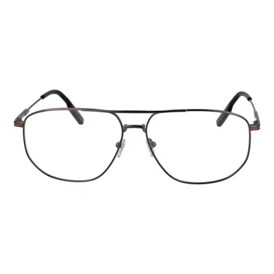 Ermenegildo Zegna Gray Men Optical Frames In Black