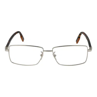 Ermenegildo Zegna Silver Men Optical Frames In Metallic