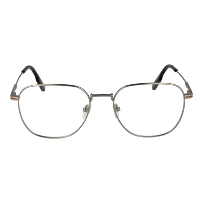 Ermenegildo Zegna Silver Men Optical Frames In Gray