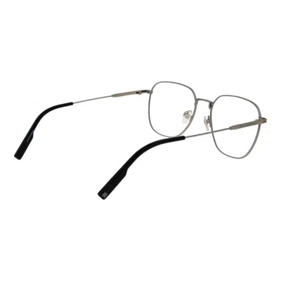 Ermenegildo Zegna Silver Men Optical Frames In Gray
