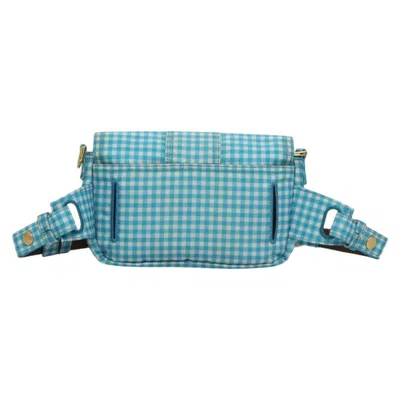 Pre-owned Fendi Bebaguette Blue Nylon Shoulder Bag ()