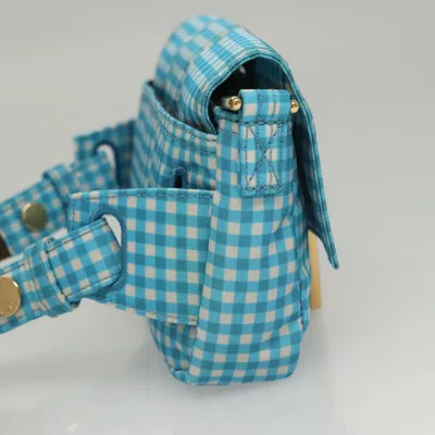 Pre-owned Fendi Bebaguette Blue Nylon Shoulder Bag ()