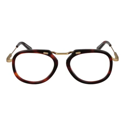 Ermenegildo Zegna Red Men Optical Frames In Brown