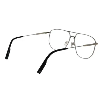 Ermenegildo Zegna Silver Men Optical Frames In Gray