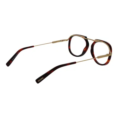 Ermenegildo Zegna Red Men Optical Frames In Brown