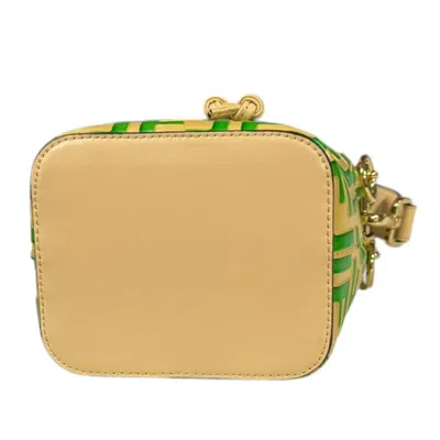 Pre-owned Fendi Beige Green Leather Shoulder Bag ()
