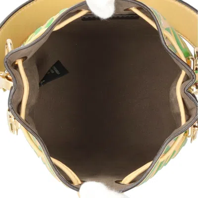 Pre-owned Fendi Beige Green Leather Shoulder Bag ()