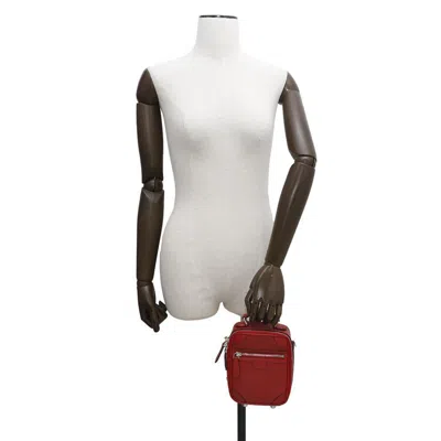 Pre-owned Fendi Red Color Leather Shoulder Bag ()