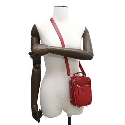 Pre-owned Fendi Red Color Leather Shoulder Bag ()
