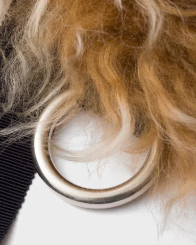 Prada Mongolia Shearling Collar In Brown