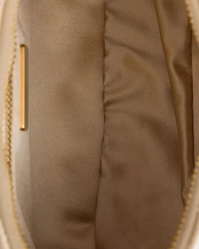 Prada Re-edition 2005 Mini Crystal-studded Satin Bag In Brown