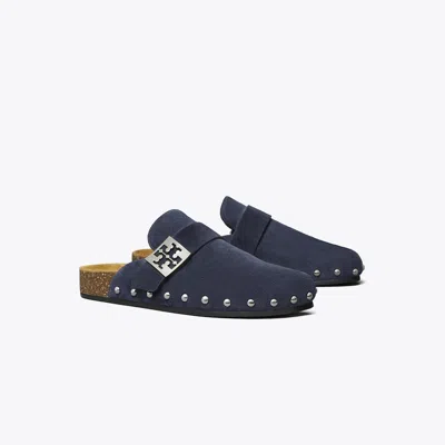 Tory Burch Mellow Studded Mule In Blue