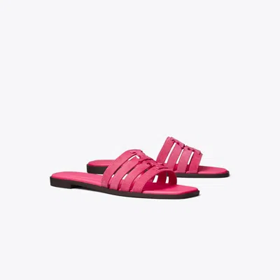 Tory Burch Ines Cage Slides Fuchsia Pink In Multi