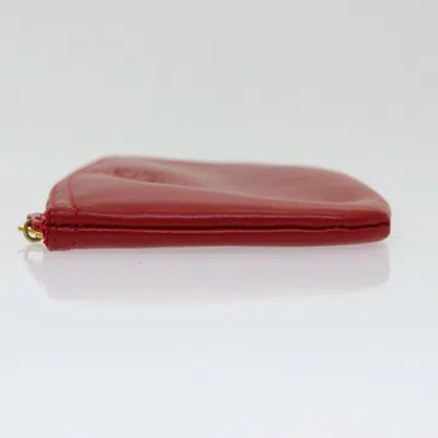 Pre-owned Givenchy G Logo Red Leather Wallet  ()
