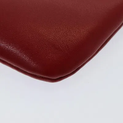 Pre-owned Givenchy G Logo Red Leather Wallet  ()