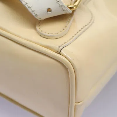Pre-owned Gucci Bamboo Beige Patent Leather Backpack Bag ()