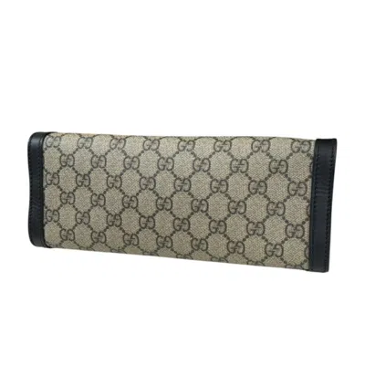 Pre-owned Gucci Beige Black Gg Supreme Shoulder Bag Tote Bag ()