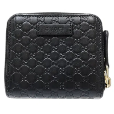 Pre-owned Gucci Black Leather Wallet (bi-fold) ()