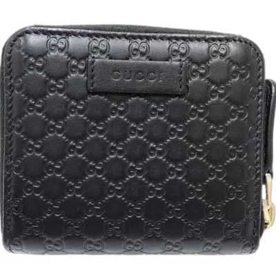 Pre-owned Gucci Black Leather Wallet (bi-fold) ()