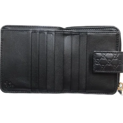 Pre-owned Gucci Black Leather Wallet (bi-fold) ()