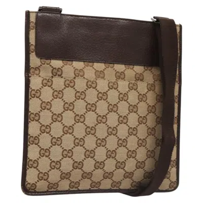Pre-owned Gucci Gg Canvas Beige Canvas Shoulder Bag ()