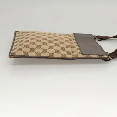 Pre-owned Gucci Gg Canvas Beige Canvas Shoulder Bag ()
