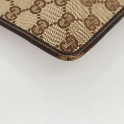 Pre-owned Gucci Gg Canvas Beige Canvas Shoulder Bag ()