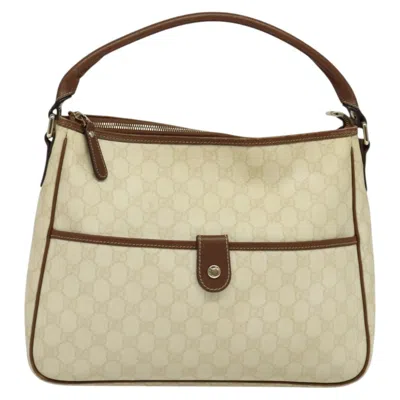 Pre-owned Gucci Gg Canvas Beige Canvas Shoulder Bag ()