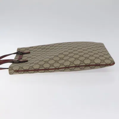 Pre-owned Gucci Gg Canvas Beige Canvas Tote Bag ()