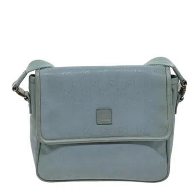Pre-owned Gucci Gg Canvas Blue Canvas Shoulder Bag ()