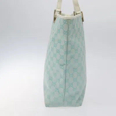 Pre-owned Gucci Gg Canvas Blue Canvas Tote Bag ()