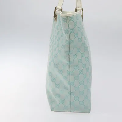 Pre-owned Gucci Gg Canvas Blue Canvas Tote Bag ()