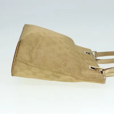 Pre-owned Gucci Gg Canvas Gold Canvas Tote Bag ()