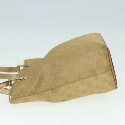 Pre-owned Gucci Gg Canvas Gold Canvas Tote Bag ()