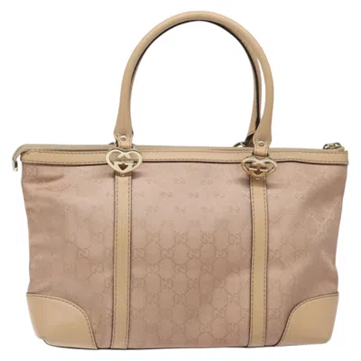 Pre-owned Gucci Gg Canvas Pink Canvas Tote Bag ()