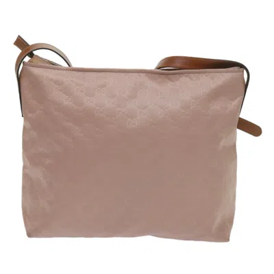 Pre-owned Gucci Gg Nylon Pink Synthetic Shoulder Bag ()