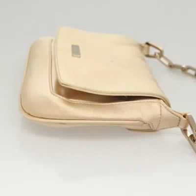 Pre-owned Gucci Gold Silk Shoulder Bag ()