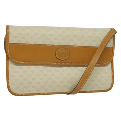 Pre-owned Gucci Micro Small Gg Canvas Beige Canvas Shoulder Bag ()