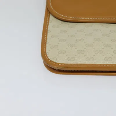 Pre-owned Gucci Micro Small Gg Canvas Beige Canvas Shoulder Bag ()