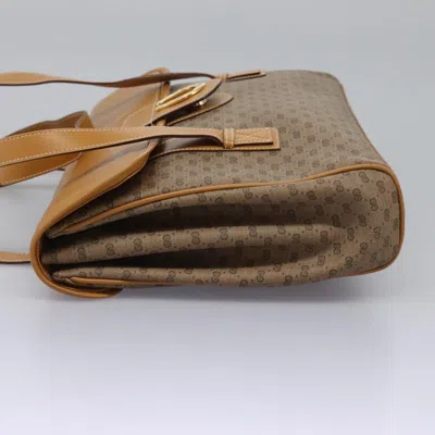 Pre-owned Gucci Micro Small Gg Canvas Beige Canvas Shoulder Bag ()